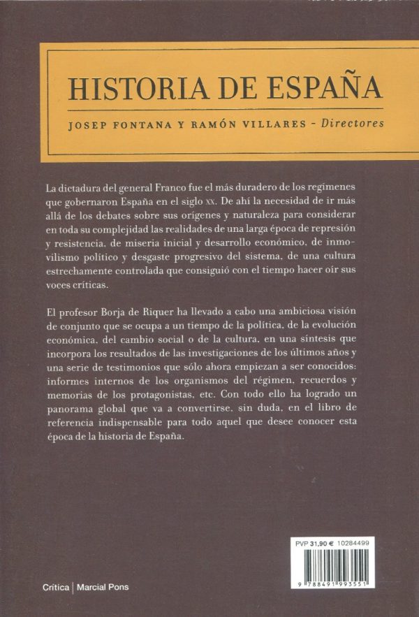 Dictadura de Franco. Historia de España Volumen 9-68214