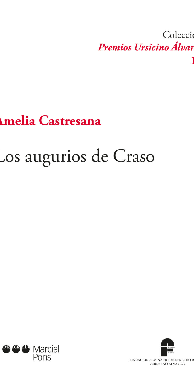 augurios de craso- amelia castresana-9788413812991