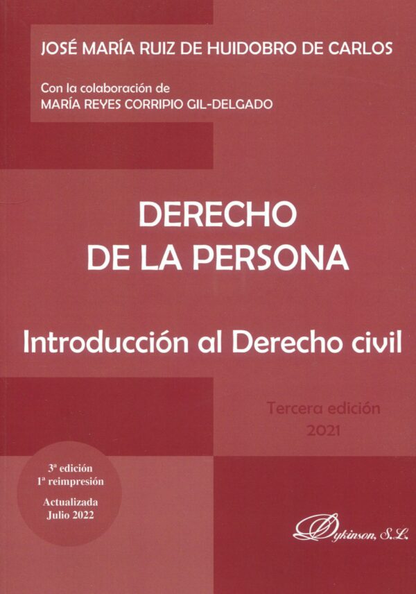 Derecho de la Persona / 9788413778839 / J.M. RUIZ