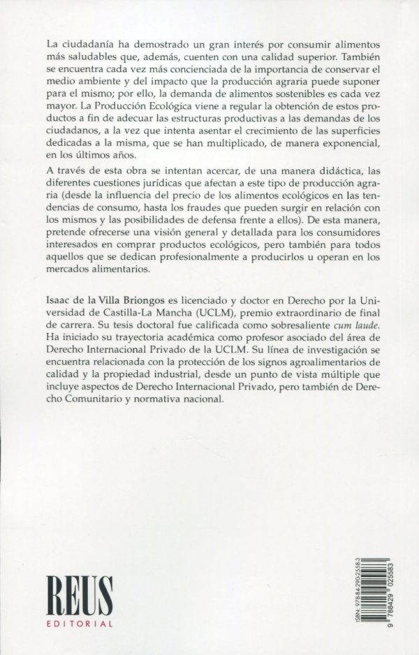 Régimen jurídico de la producción ecológica en España -69389