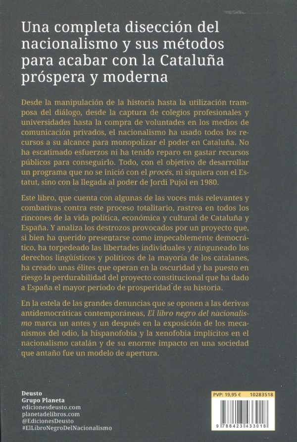 El libro negro del nacionalismo. La ideología totalitaria que ha conducido a Cataluña al desastre-70069