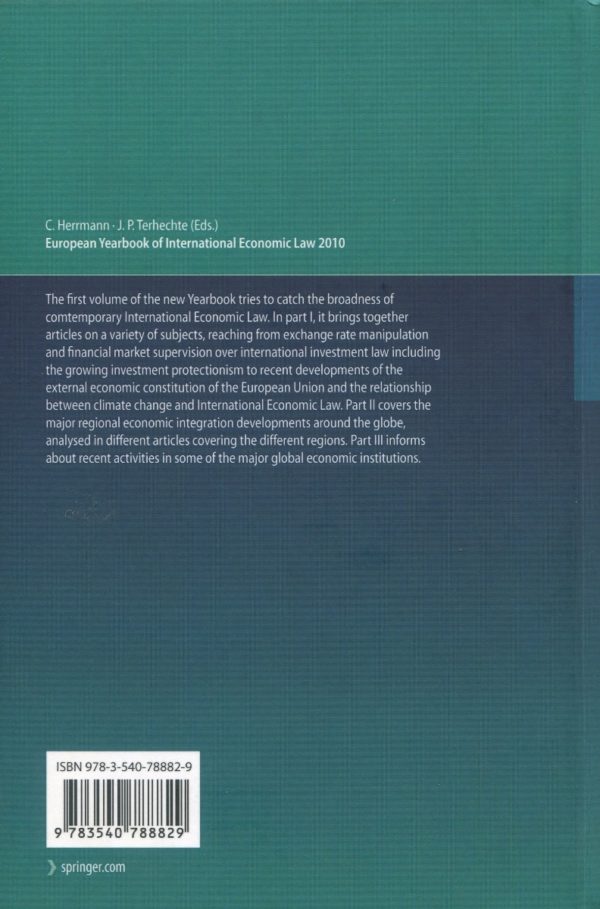 European Yearbook of International Economic Law * -70714