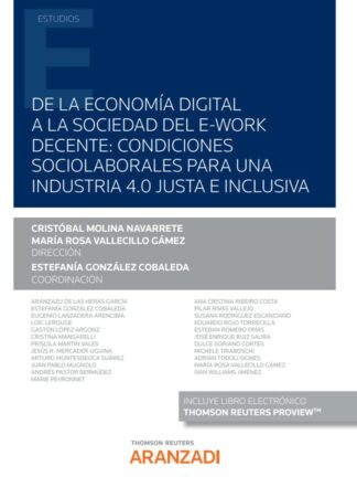 De la economía digital a la sociedad del E-work decente: condiciones sociolaborales para una industria 4.0 justa e inclusiva