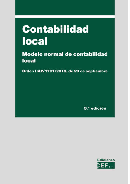 Contabilidad local 2022. Modelo normal de contabilidad local.  Orden HAP/1781/2013, de 20 de septiembre