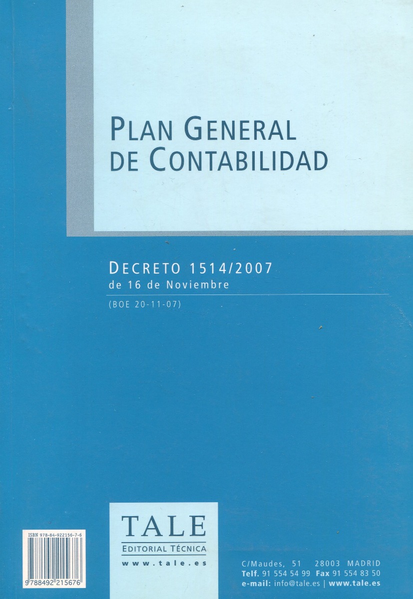 Plan General de Contabilidad y Plan General de Contabilidad para Pymes -0