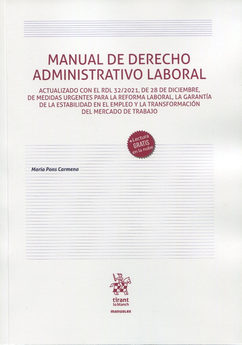 Manual de Derecho Administrativo Laboral/Pons Carmena -0