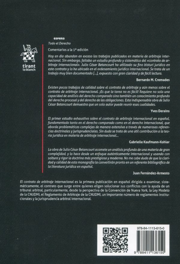 El contrato de arbitraje internacional / Betancourt -72357
