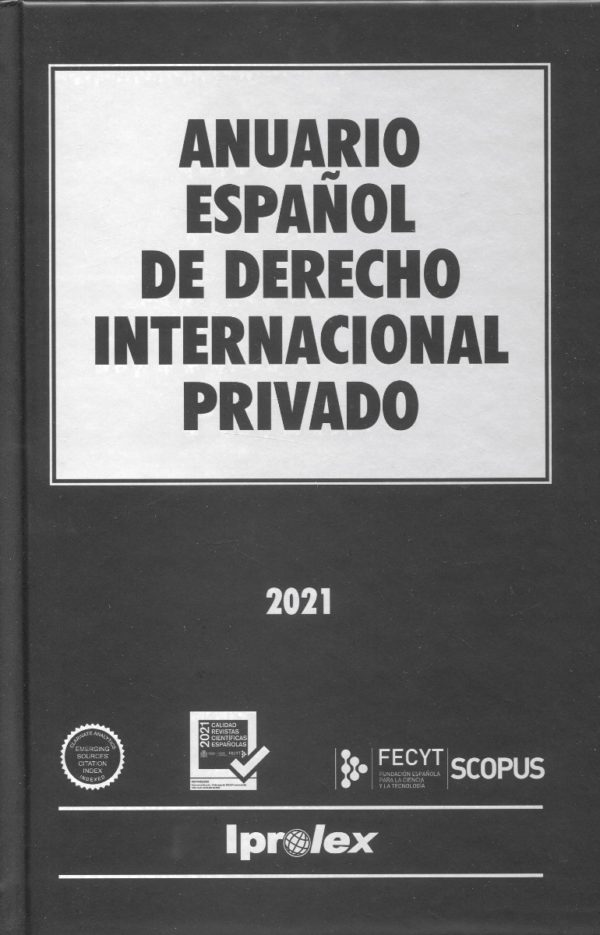 Anuario Español de Derecho Internacional Privado 2021 -0