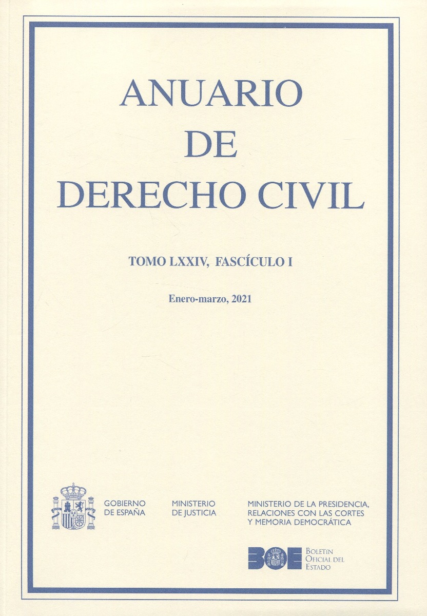 Anuario de Derecho Civil, 74/1. Enero-marzo 2021 -0