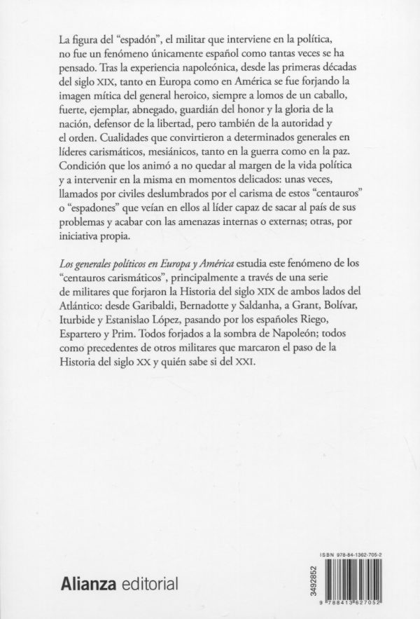 Los generales políticos en Europa y América (1810-1870). centauros carismáticos bajo la luz de Napoleón-72691