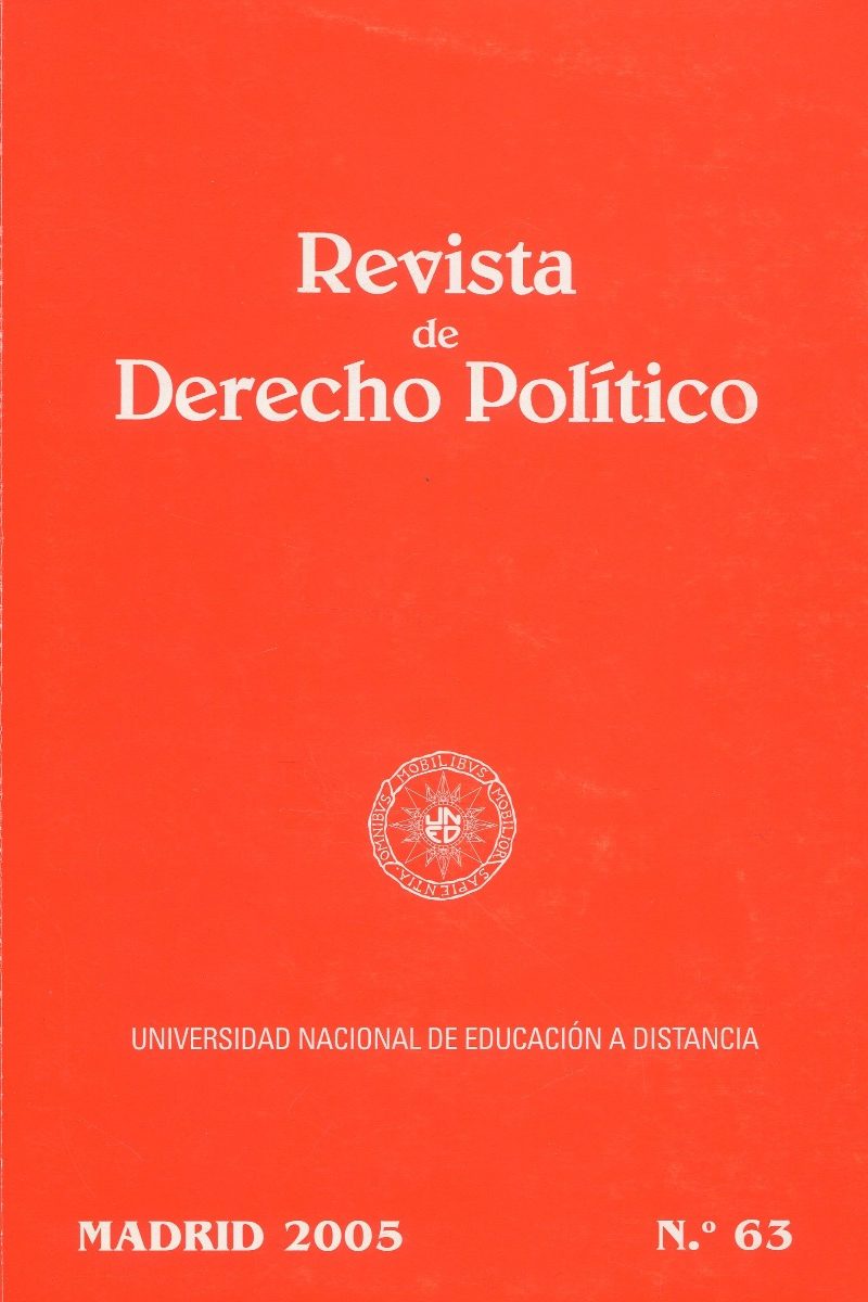 Revista de Derecho Político Nº 63/ 2005 -0
