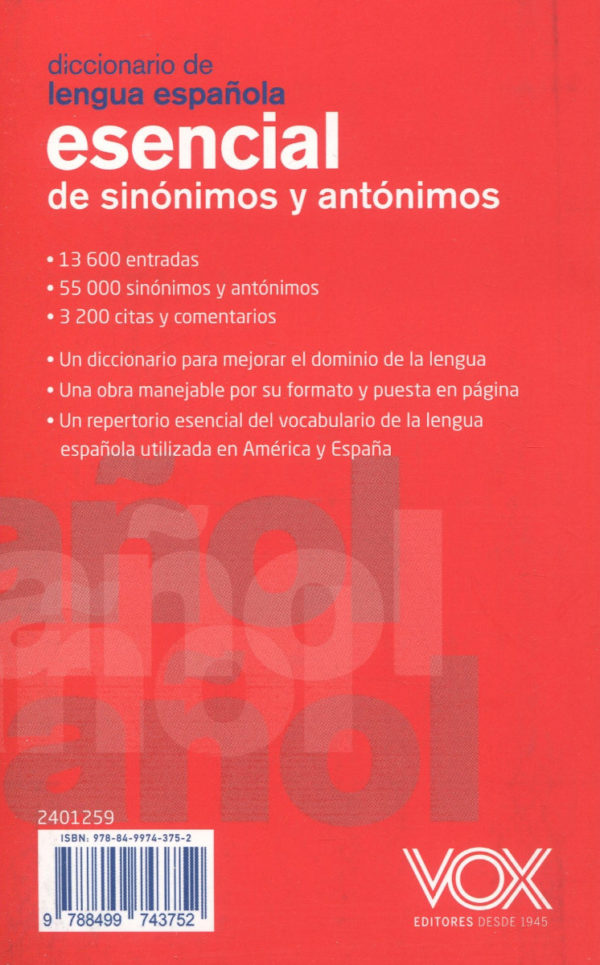 Diccionario esencial de sinónimos y antónimos -74098