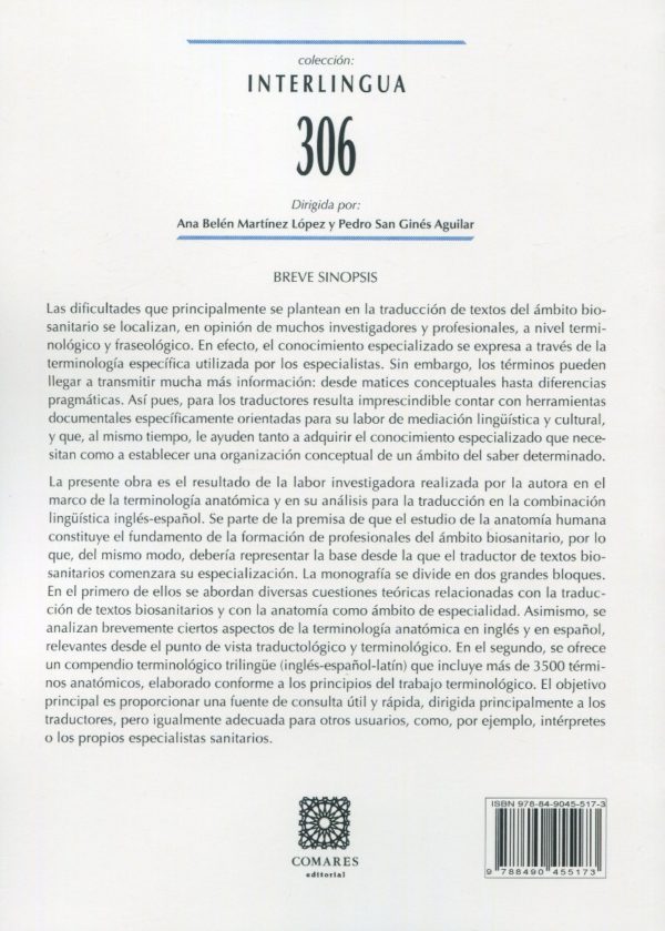 La terminología anatómica inglés, español, latín -73607