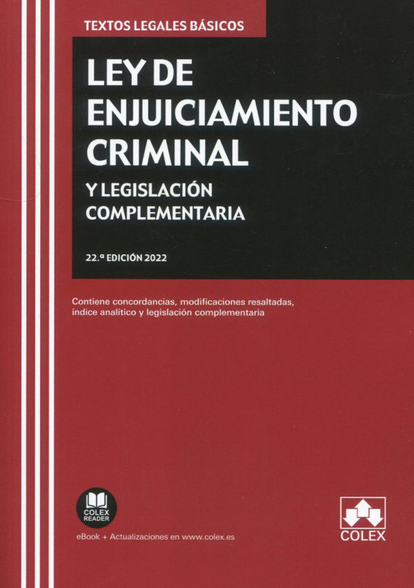 Ley de enjuiciamiento criminal y legislación complementaria -0