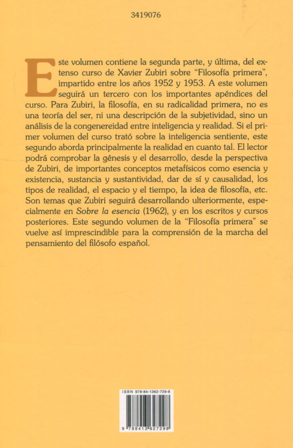 Filosofía primera (1952-1953). Volumen II -74612