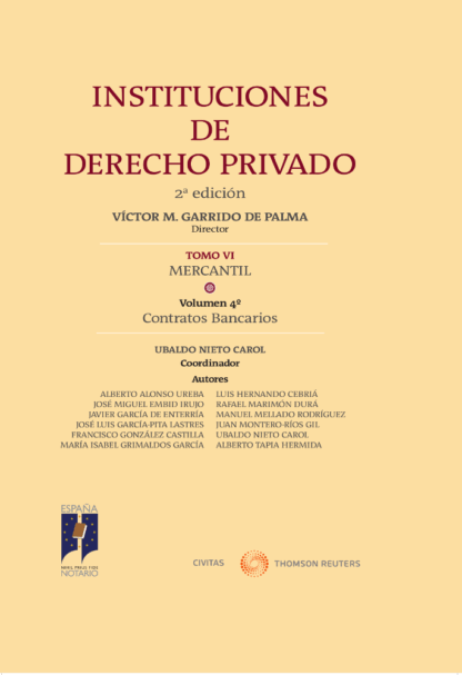 Instituciones de derecho privado. 06/04 Mercantil 2022 Contratos bancarios