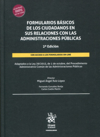 Formularios básicos de los ciudadanos en sus relaciones con las administraciones