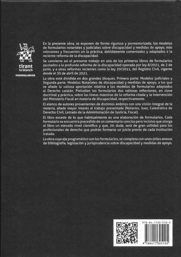 Formularios judiciales y notariales comentados de discapacidad y medidas de apoyo. Líneas maestras de la Ley 8/2021. de 2 de junio-76016