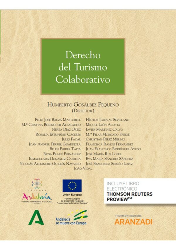 DERECHO DEL TURISMO COLABORATIVO-9788411242059