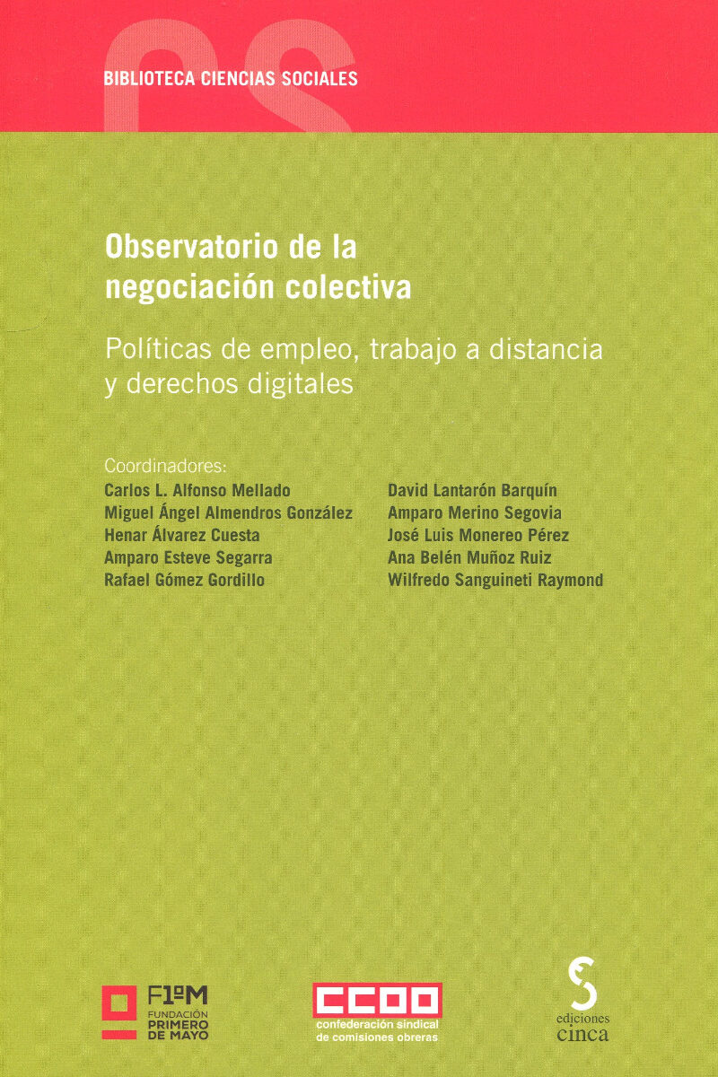 Observatorio de la negociación colectiva. Políticas de empleo, trabajo a distancia y derechos digitales-0