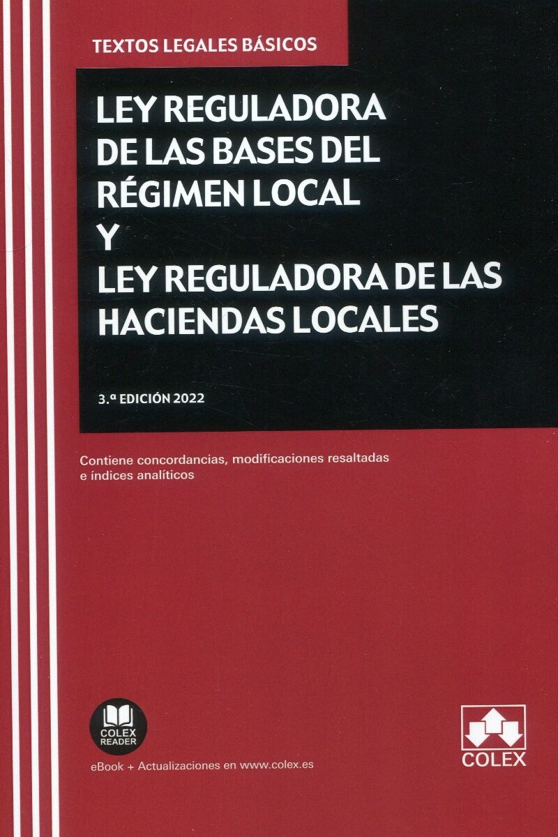 Ley reguladora de las bases del régimen local y Ley reguladora de las haciendas locales 2022 -0