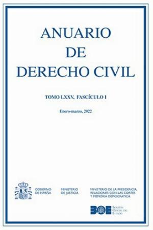 Anuario de Derecho Civil 75/1. Enero-Marzo 2022