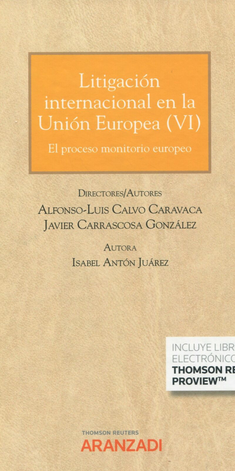 Litigación Internacional Unión Europea9788411250542