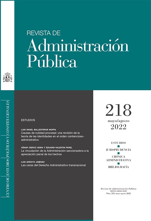 Revista administración pública 218 Mayo/agosto 2022