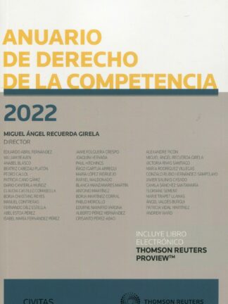 Anuario de derecho de la competencia 2022