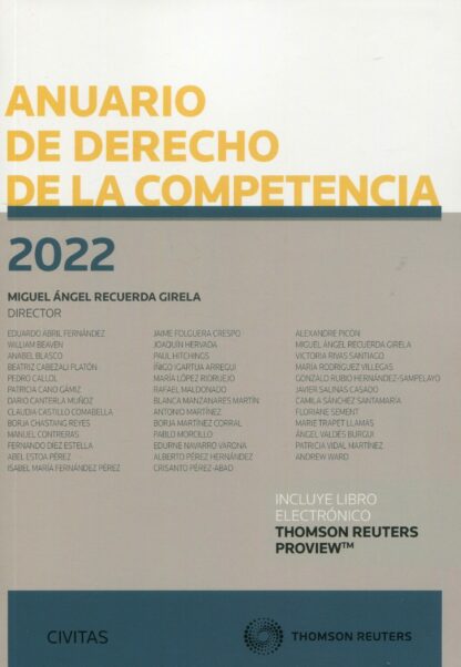 Anuario de derecho de la competencia 2022