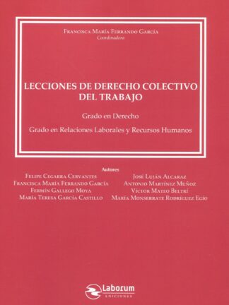 Lecciones de derecho colectivo del trabajo. Grado en derecho. Grado en Relaciones Laborales y Recursos Humanos