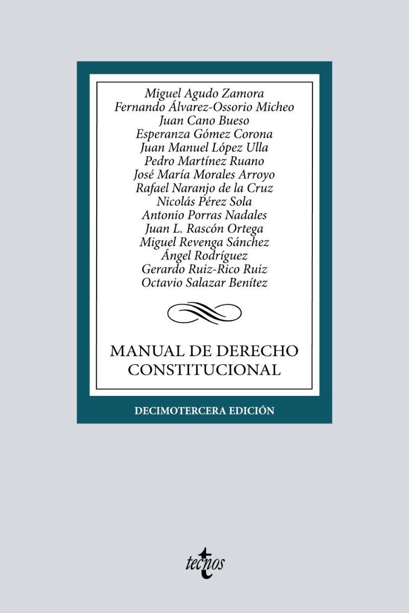 Manual de Derecho Constitucional 2022 Miguel Agudo Zamora -0