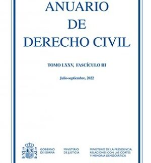 Anuario de Derecho Civil Tomo LXXV/ III. Julio-Septiembre MMXXII