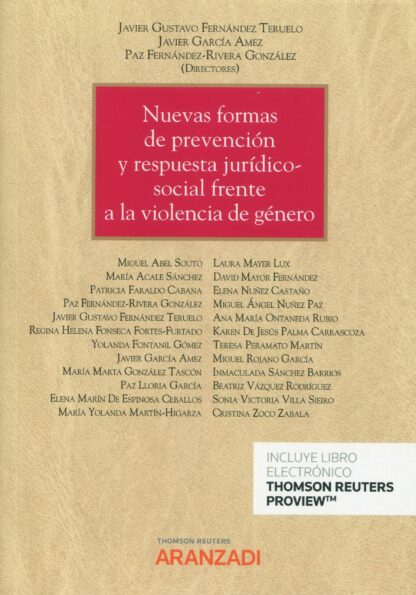Nuevas formas de prevención y respuesta jurídico-social frente a la violencia de género
