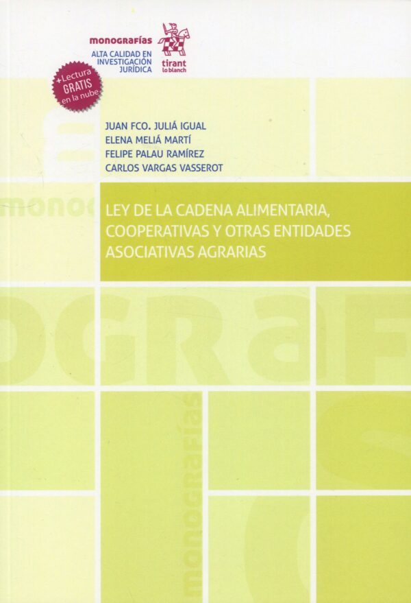 Ley de la cadena alimentaria, Cooperativas y otras entidades asociativas agraria 9788411470209