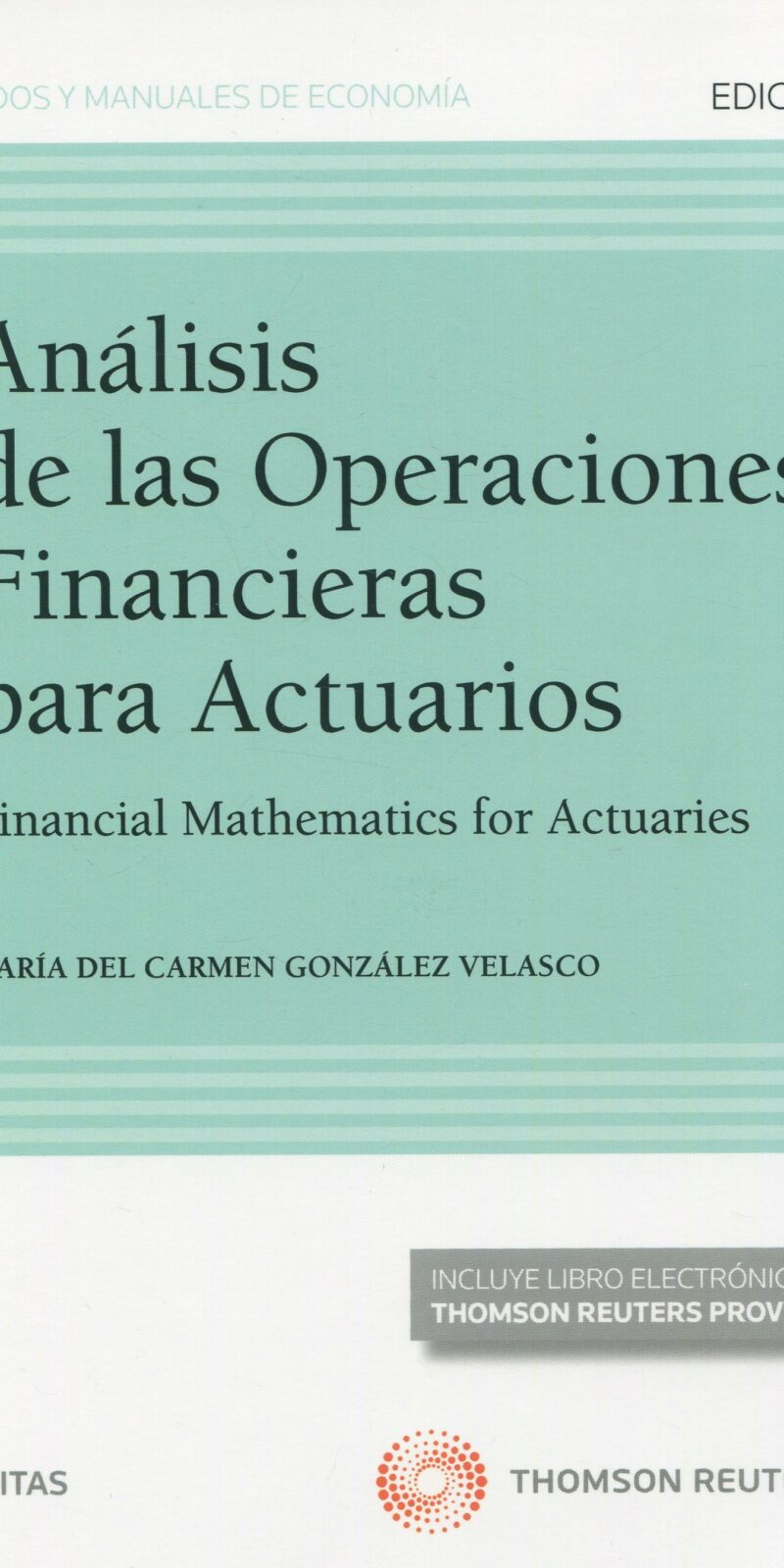 Operaciones financieras para actuarios9788411256407