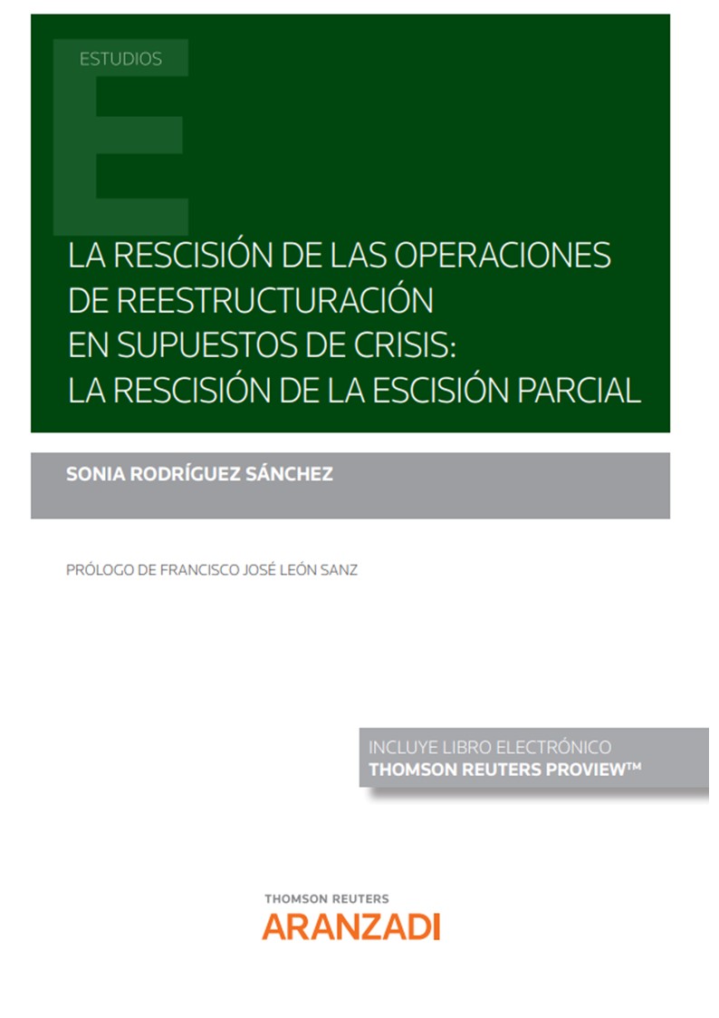 Rescisión operaciones de reestructuración -9788411253994