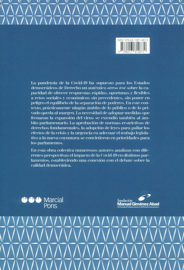 Covid19 calidad democrática y parlamentos 9788413814872