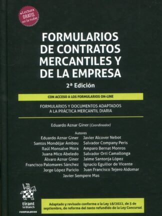 Formularios de contratos mercantiles y de la empresa. Con acceso a los formularios on-line