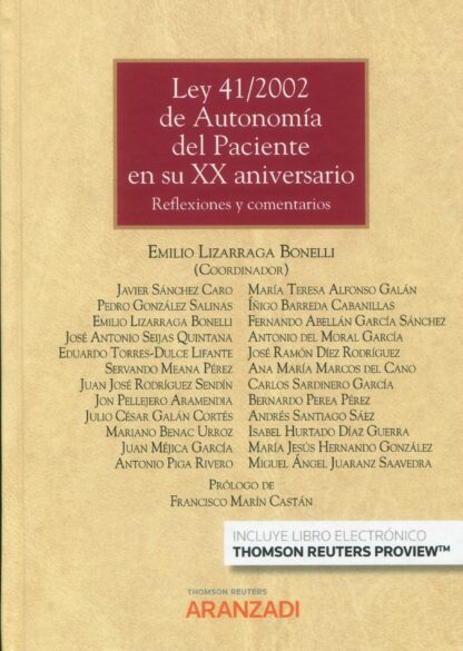 Ley 41/2002 de autonomía de paciente en su XX Aniversario