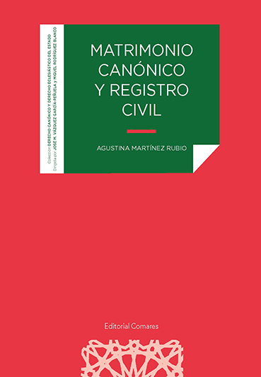 El libro tiene por objeto el análisis del matrimonio canónico y su inscripción en el Registro Civil.