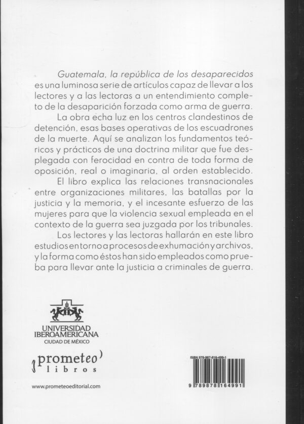 Guatemala república de los desaparecidos 9789878164991