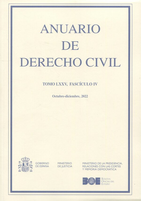 Anuario de Derecho Civil, 75/4 9772240210301