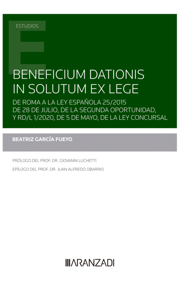 Beneficium dationis in solutum ex lege -9788411252850