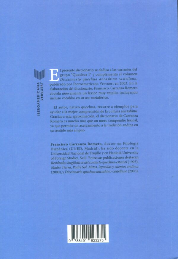 Diccionario español-quechua ancashino 9788491923275