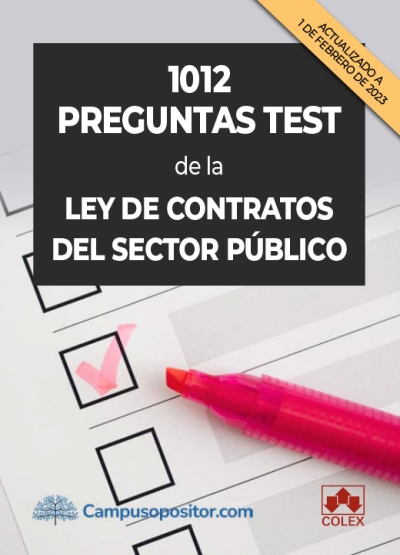 1012 Preguntas test Ley de Contratos Sector Público 9788413597829