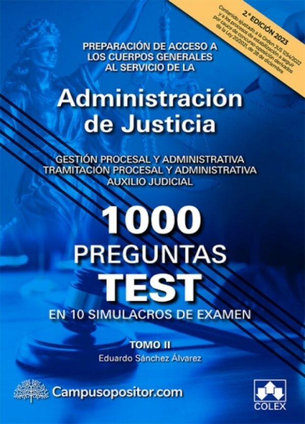 1000 preguntas test en 10 simulaciones de examen 2023 9788413597607