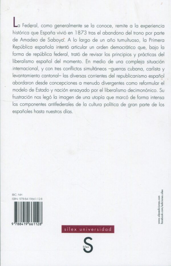 Federal primera República española 9788419661128