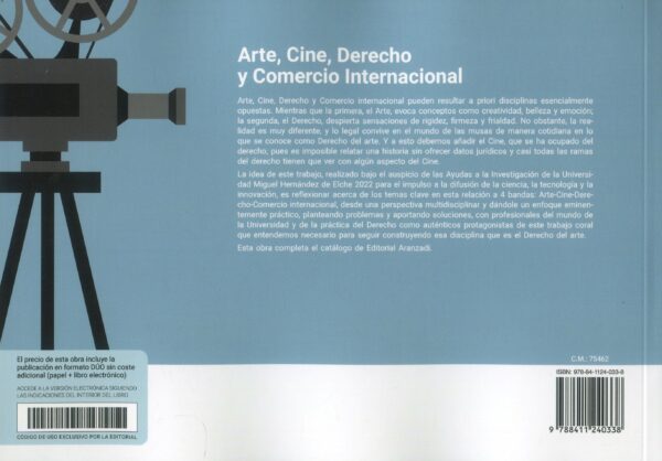 Arte cine derecho y comercio internacional 9788411240338