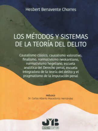 Métodos y sistemas de la teoría del delito. Causalismo clásico, causalismo valorativo, finalismo, normativismo neokantiano, normativismo hegeliano, escuela analítica del derecho penal, escuela integradora de la teoría del delito y el pragmatism